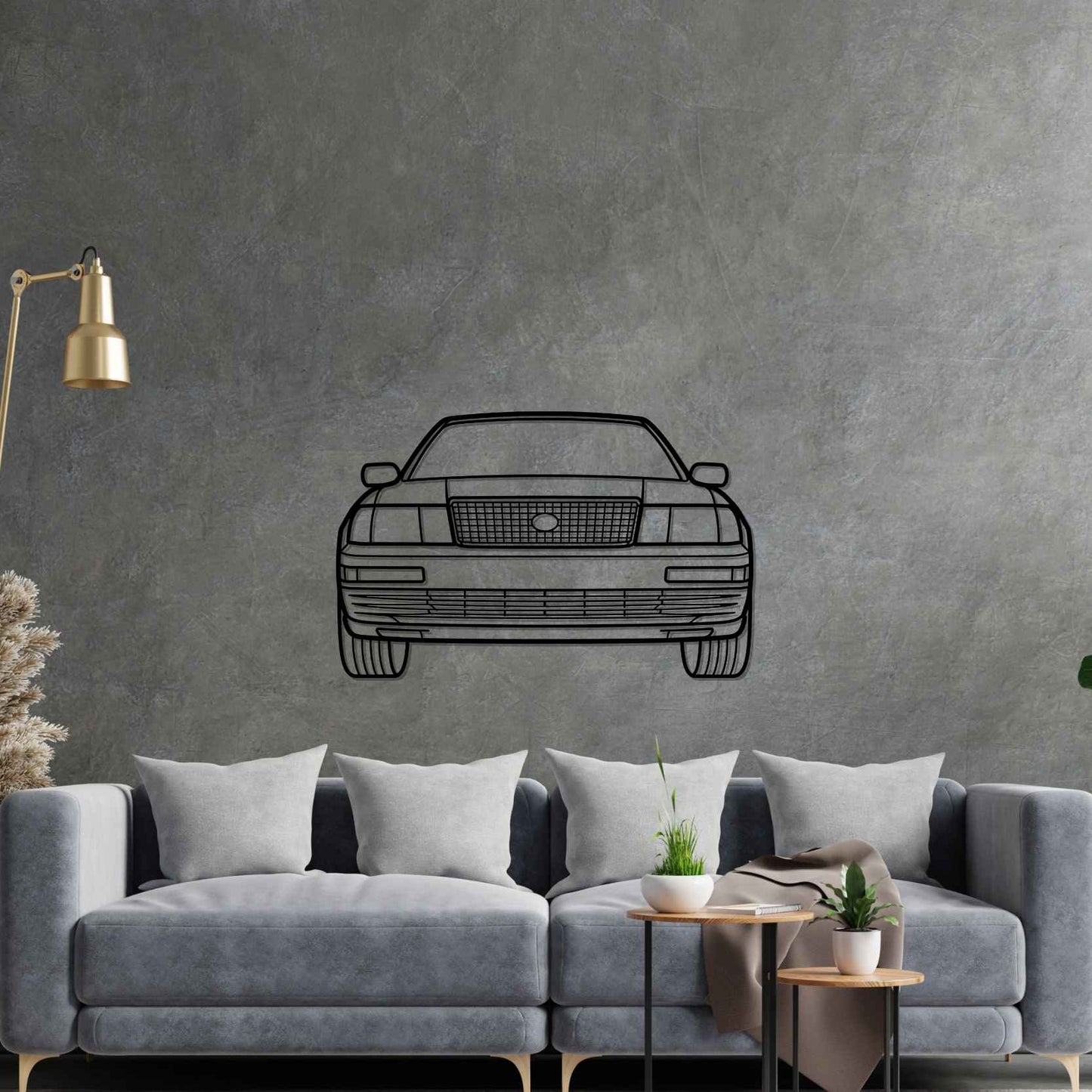 LS400 Front Silhouette Metal Wall Art