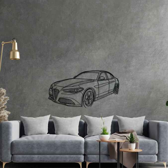 Giulia 2017 Angle Silhouette Metal Wall Art