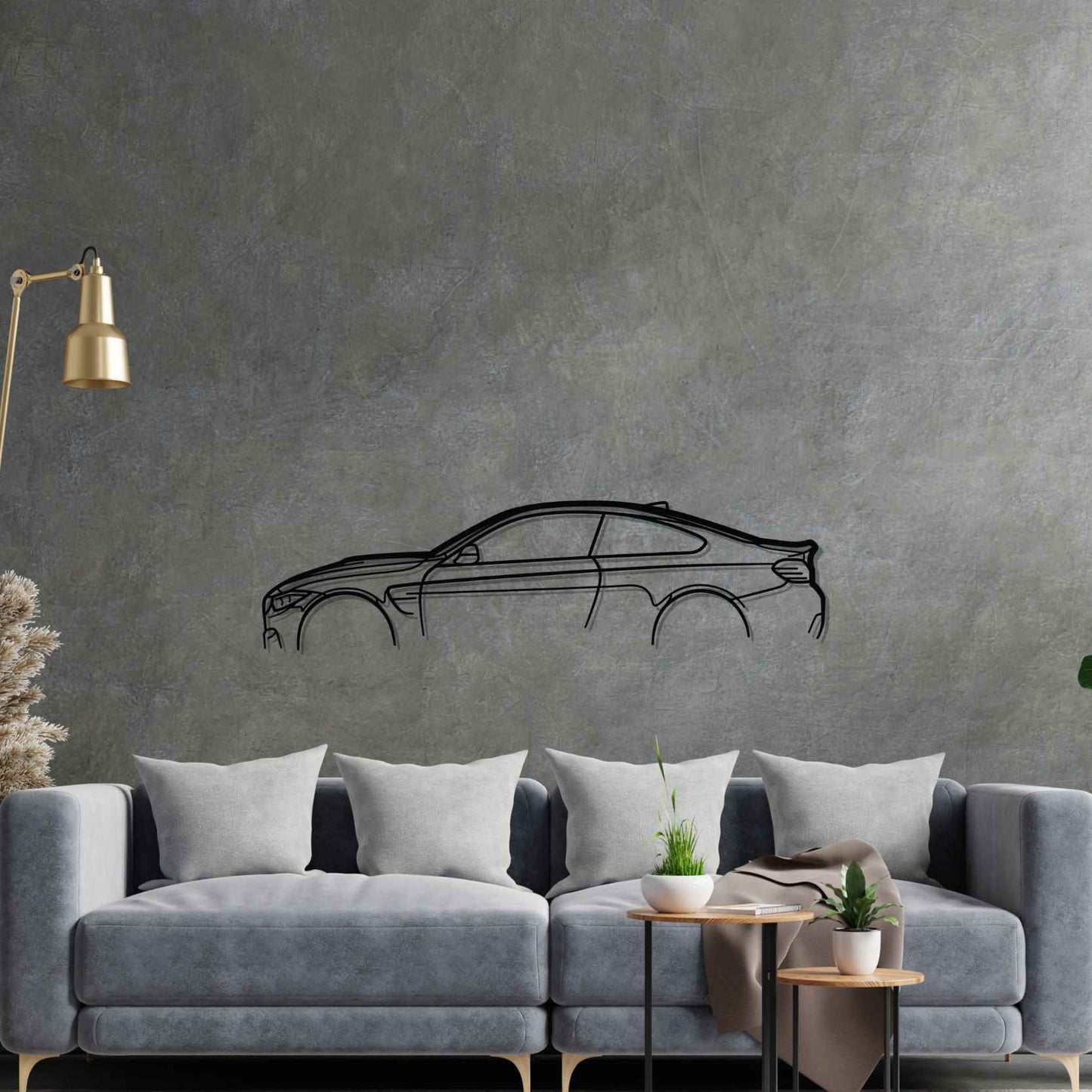 M4 F82 Classic Metal Silhouette Wall Art