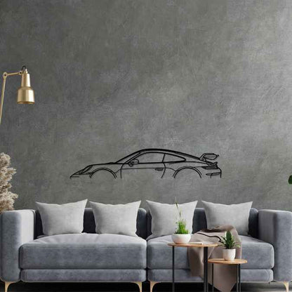 911 GT3 Model 992.2 Classic Silhouette Metal Wall Art