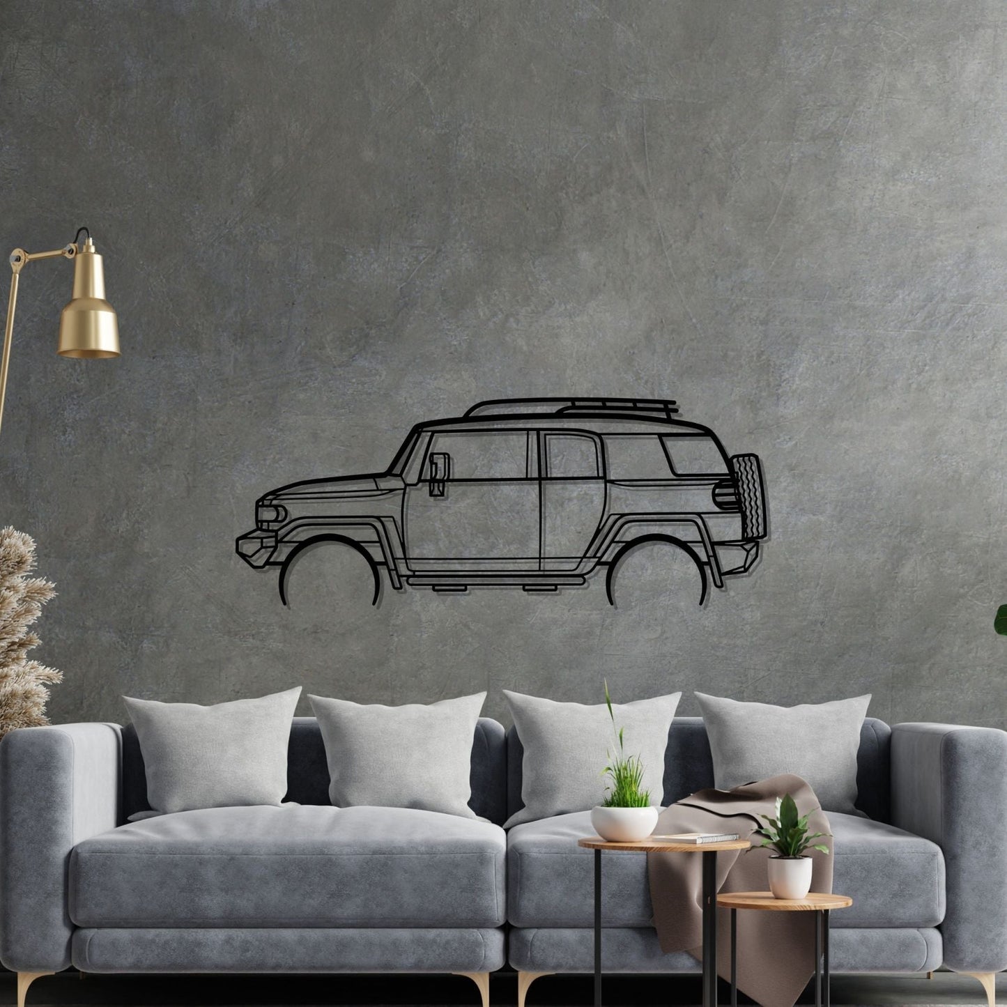 FJ Cruiser 2008 Detailed Silhouette Metal Wall Art