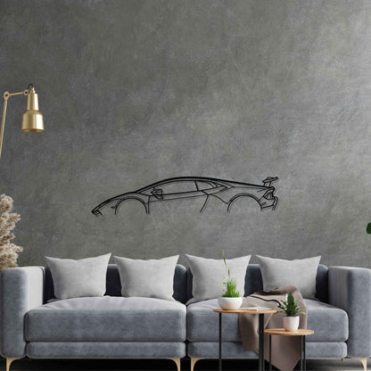 Huracan Performante 2018 Classic Silhouette Metal Wall Art