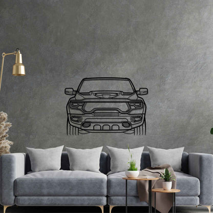 Ram TRX 2021 Front  Silhouette Metal Wall Art