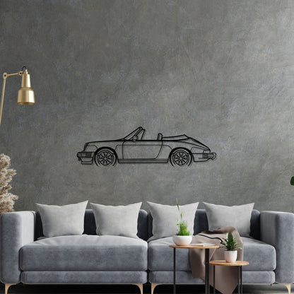 911 SC 1983 Detailed Silhouette Metal Wall Art