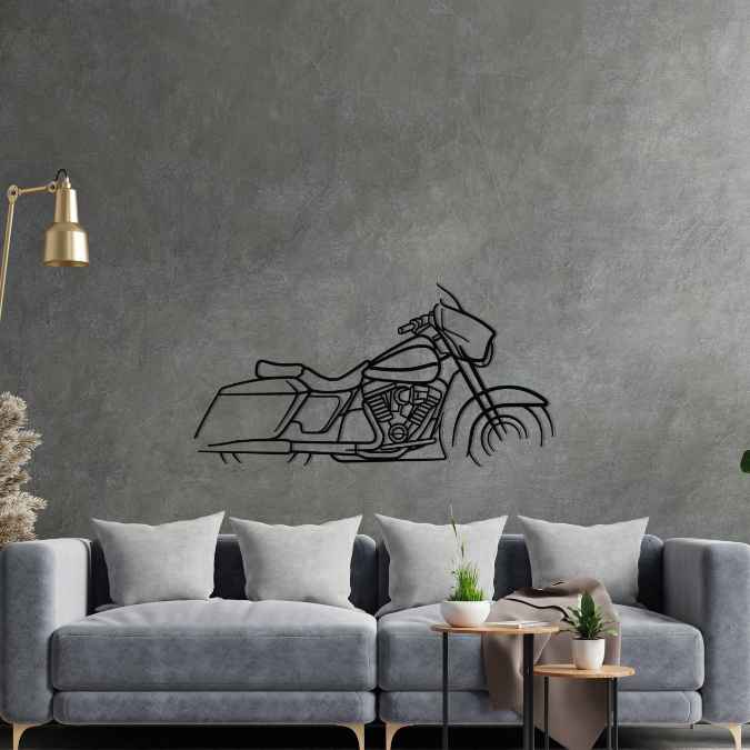 Harley Street Glide Silhouette Metal Wall Art