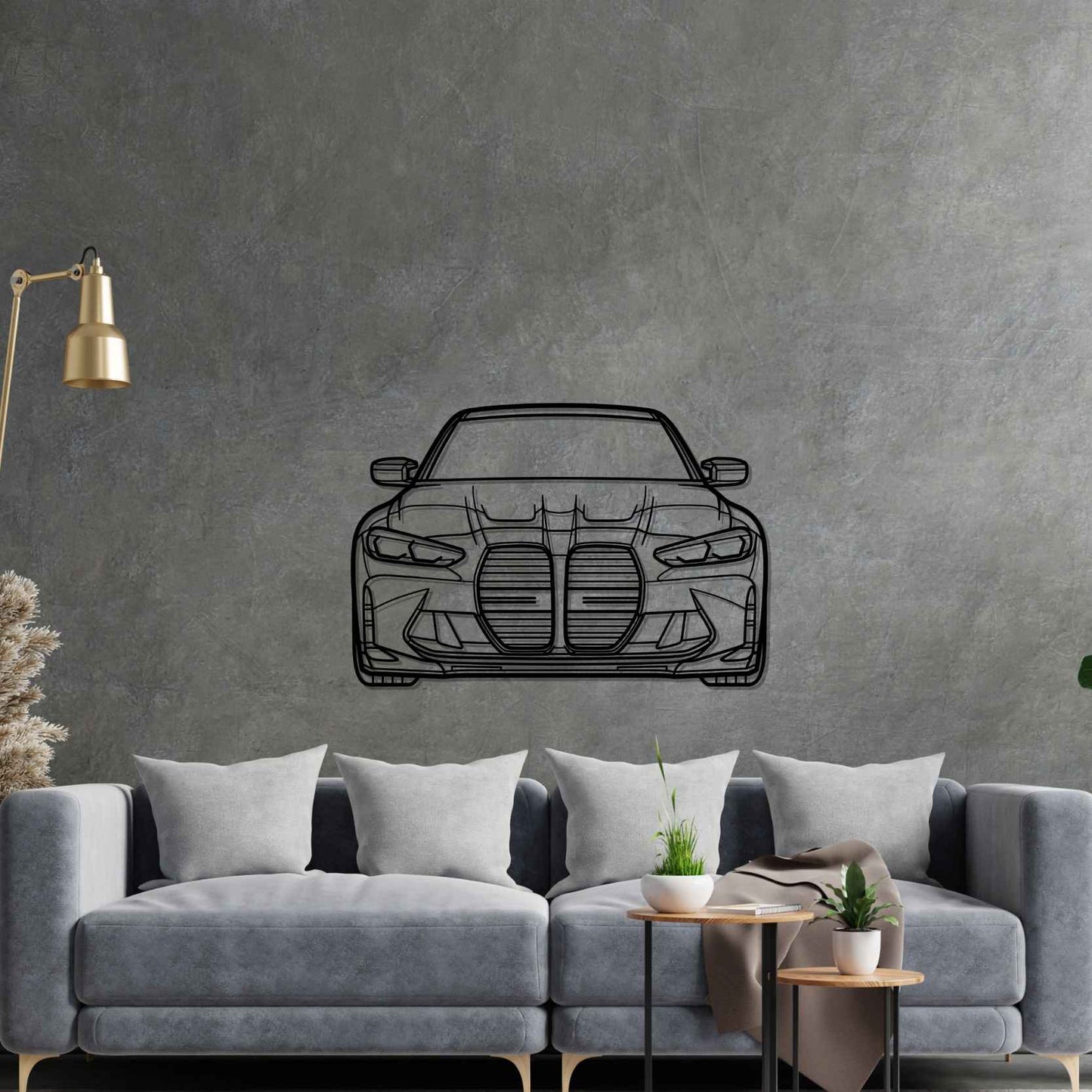 M3 G80 Performance Front Silhouette Metal Wall Art