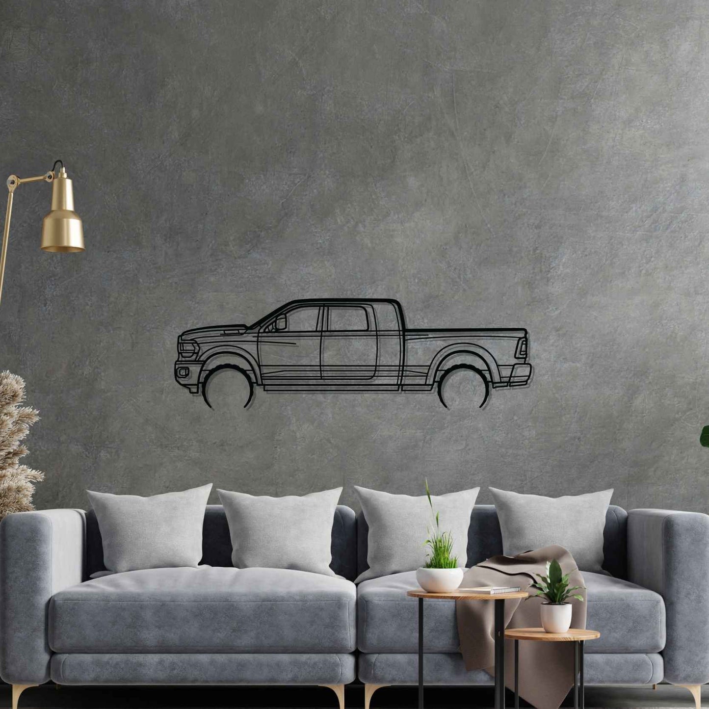 RAM 2500 Mega Detailed Silhouette Metal Wall Art