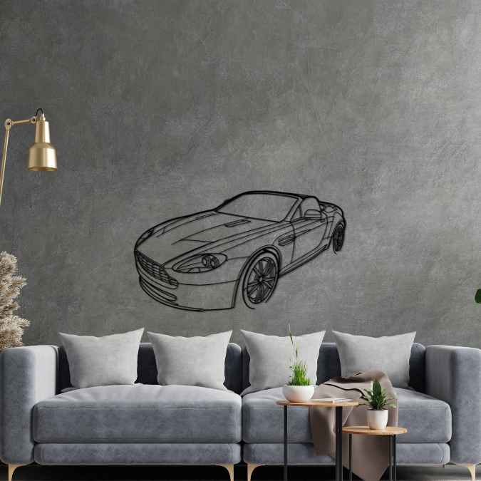 Vantage Convertible 2011 Angle Silhouette Metal Wall Art