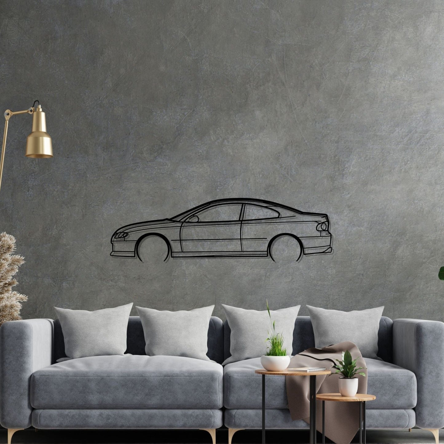 Monaro V8 Detailed Silhouette Metal Wall Art