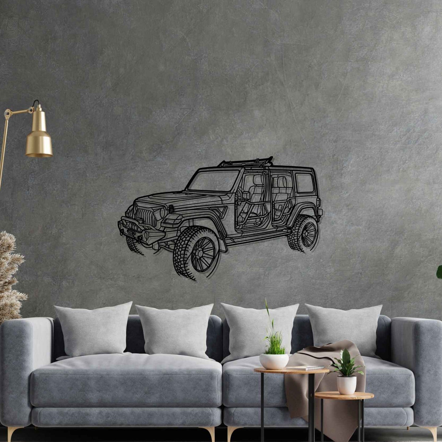 Wrangler 2022 Angle Silhouette Metal Wall Art