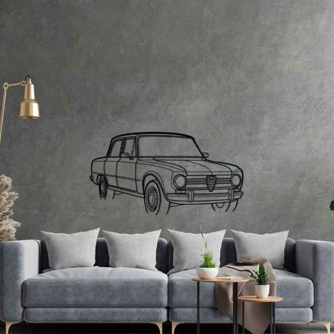 Giulia 1970 Angle Silhouette Metal Wall Art