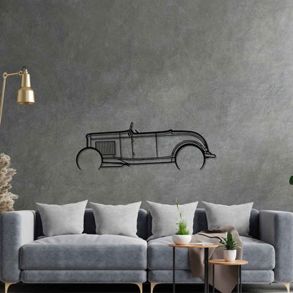 Roadster 1932 Detailed Silhouette Metal Wall Art