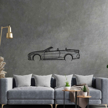 G23 4 Series Convertible 2021 Detailed Silhouette Metal Wall Art