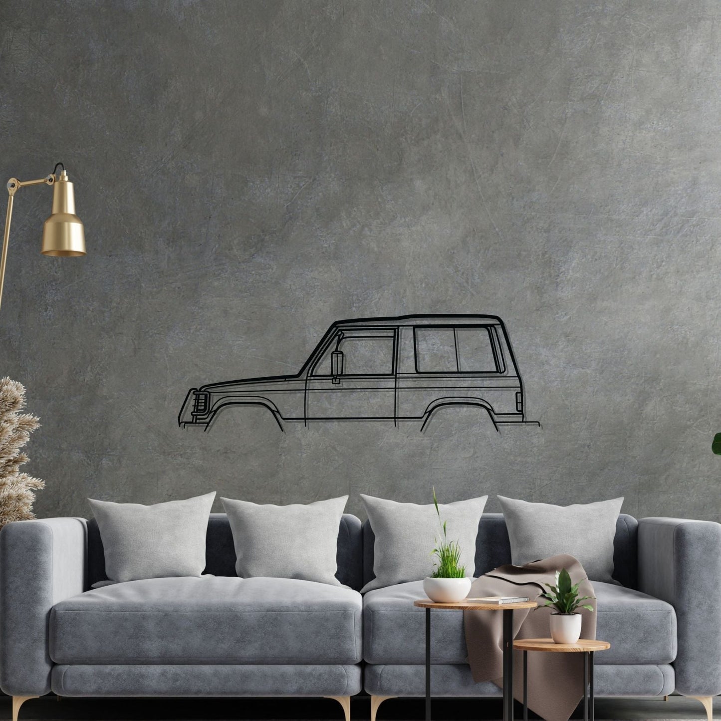 Pajero 1987 Classic Silhouette Metal Wall Art