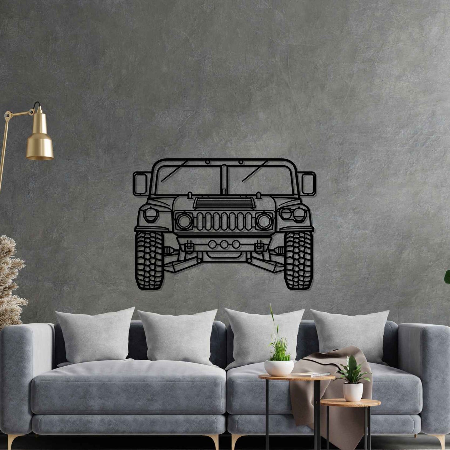 H1 Front Silhouette Metal Wall Art