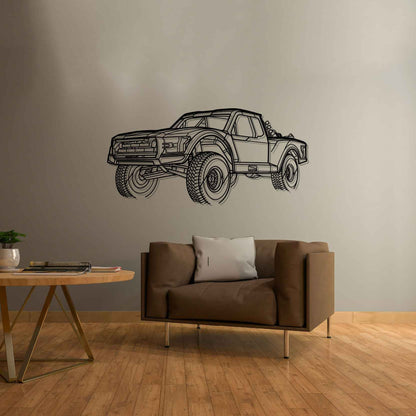 Trophy Truck 6100 Angle Silhouette Metal Wall Art