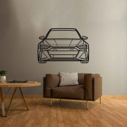 RS 6 Avant C8 2020 Front Silhouette Metal Wall Art