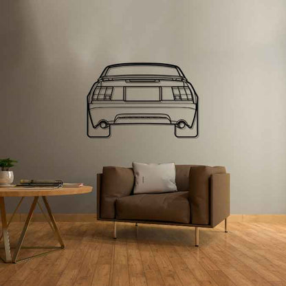 Mustang GT 2001 Back Silhouette Metal Wall Art