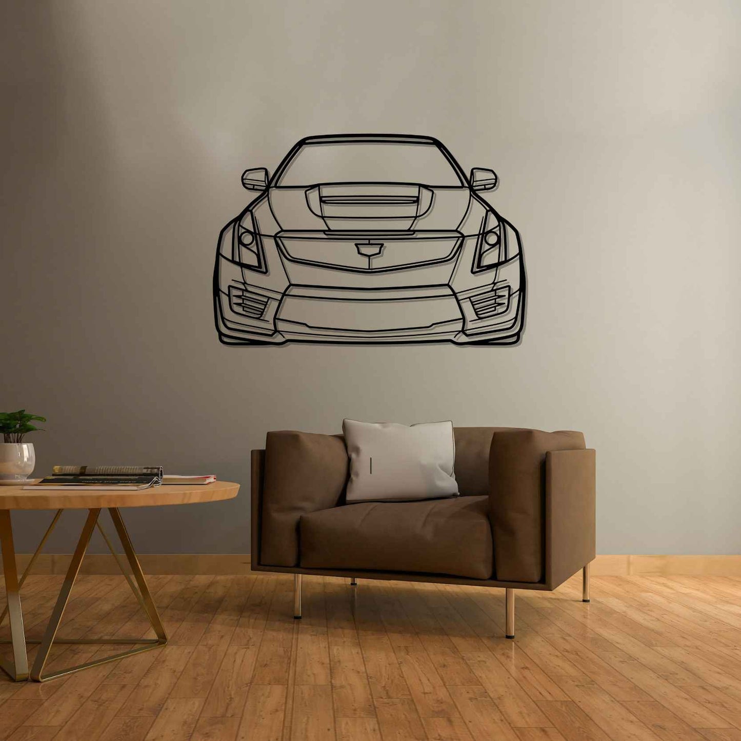 ATS-V 2017 Front Silhouette Metal Wall Art