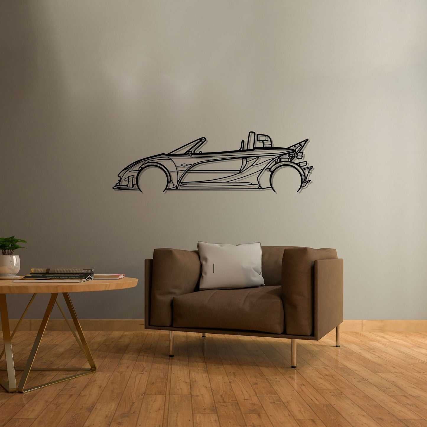 340R 2002 Detailed Silhouette Metal Wall Art