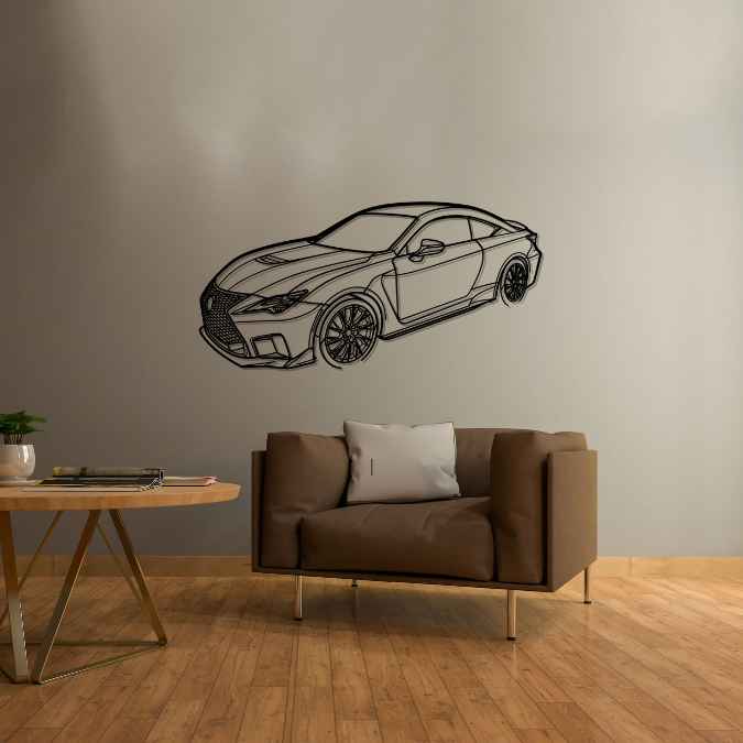 RC F 2020 Angle Silhouette Metal Wall Art