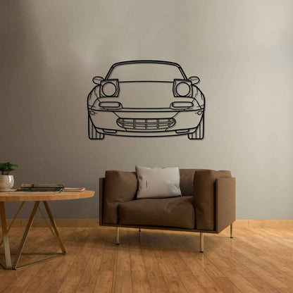 MX-5 1991 Front Silhouette Metal Wall Art