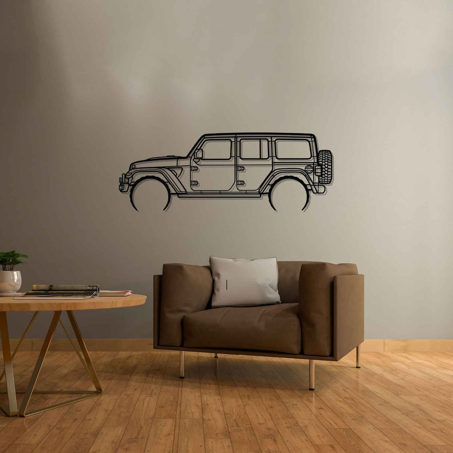 Wrangler 392 XR Detailed Silhouette Metal Wall Art