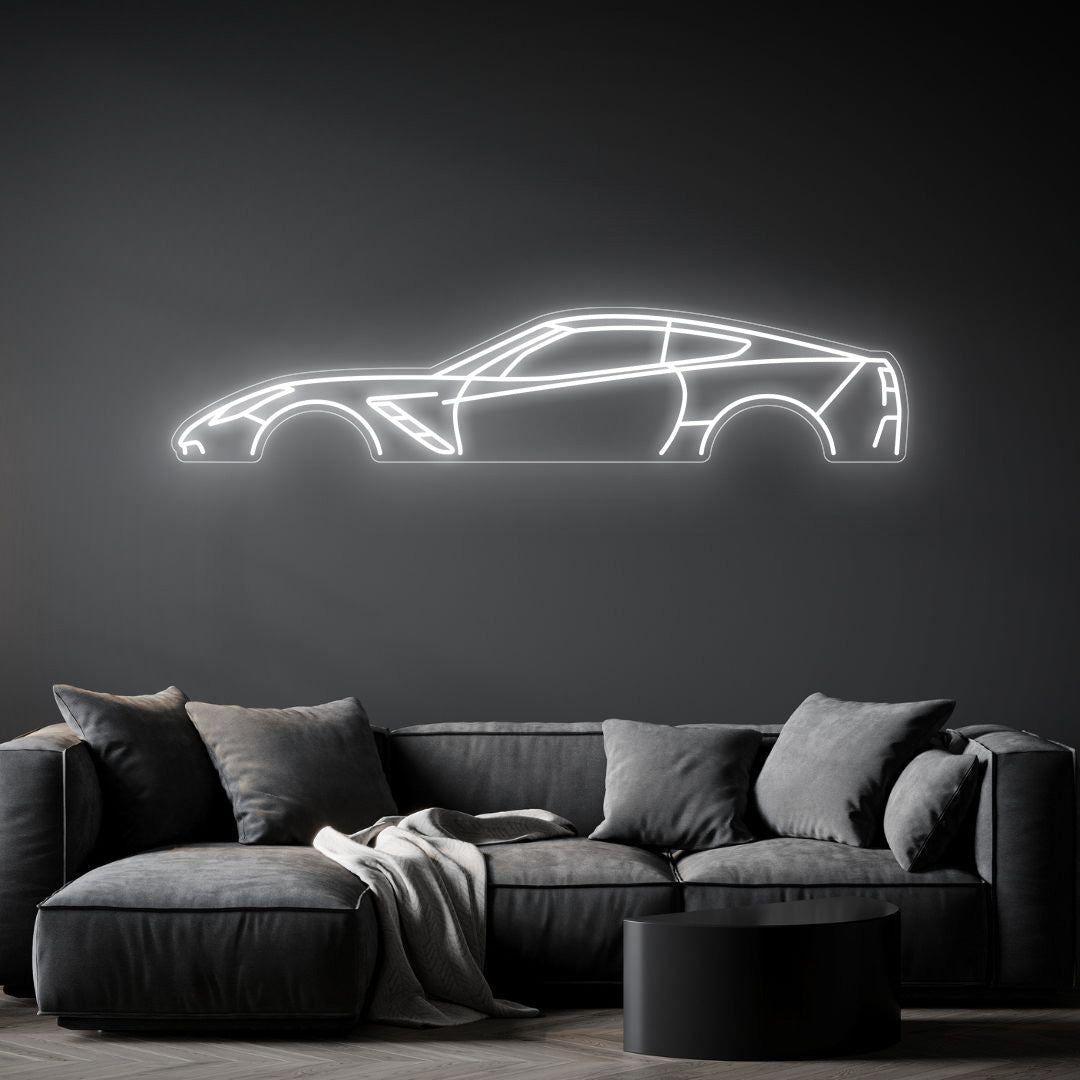 Corvette C7 Neon Silhouette