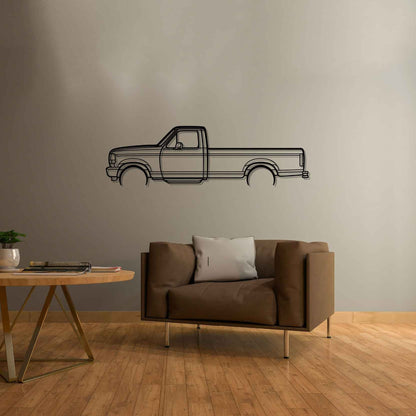 F150 1996 Detailed Silhouette Metal Wall Art