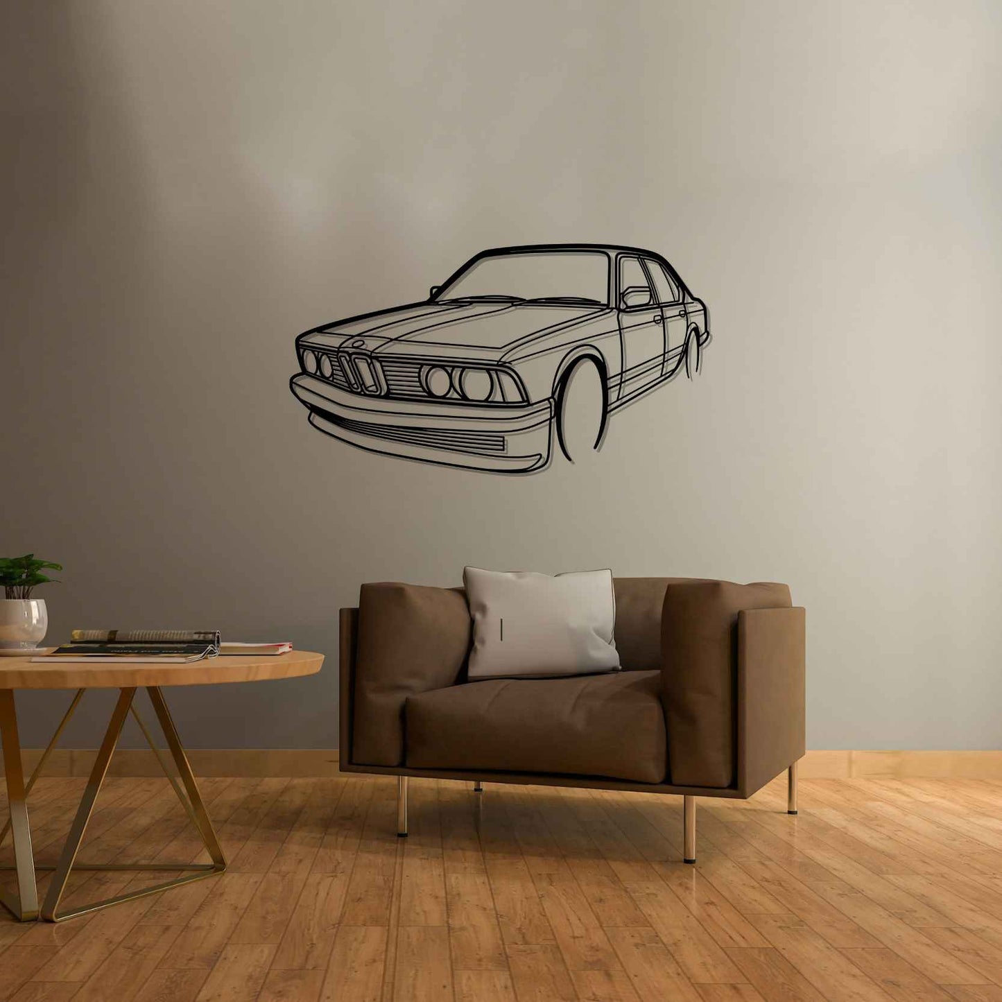 E23 Angle Silhouette Metal Wall Art