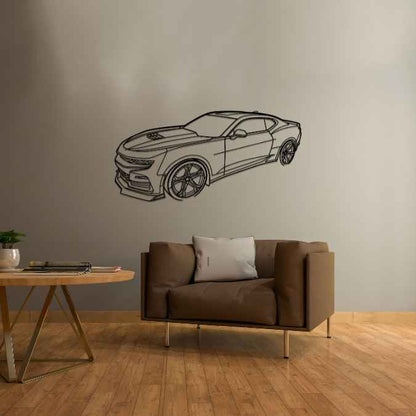 Camaro 1LE 2019 Angle Silhouette Metal Wall Art