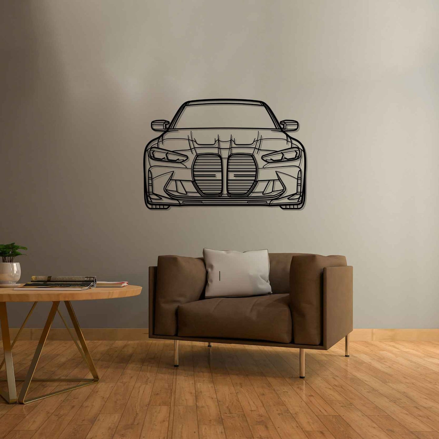 M3 G80 Performance Front Silhouette Metal Wall Art