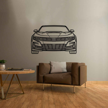 Camaro 2020 Front Silhouette Metal Wall Art