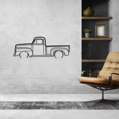 F1 1948 Pickup Detailed Silhouette Metal Wall Art