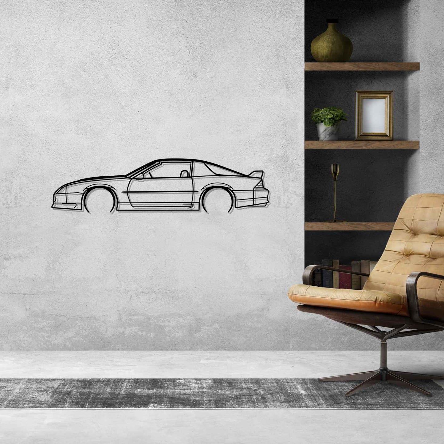 Camaro 1992 Z28 Detailed Silhouette Metal Wall Art