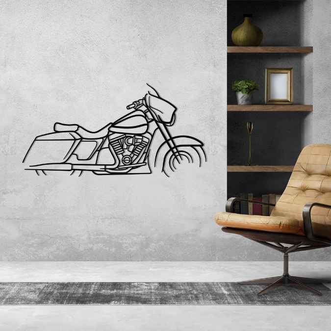 Harley Street Glide Silhouette Metal Wall Art