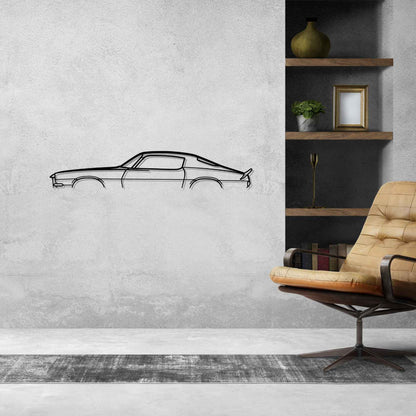 Camaro Z28 1971 Classic Silhouette Metal Wall Art