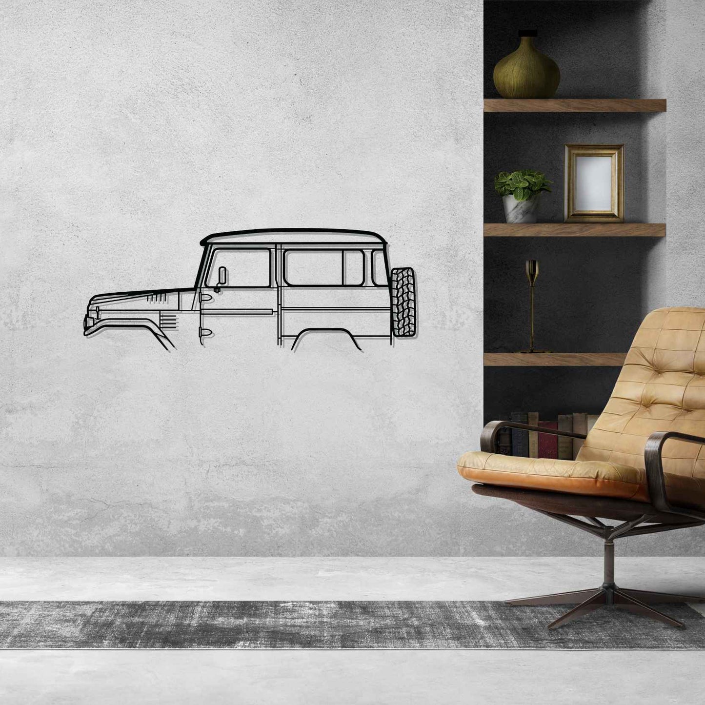 FJ40 1978 Classic Silhouette Metal Wall Art