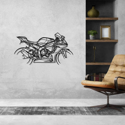 YZF R1 2018 Silhouette Metal Wall Art