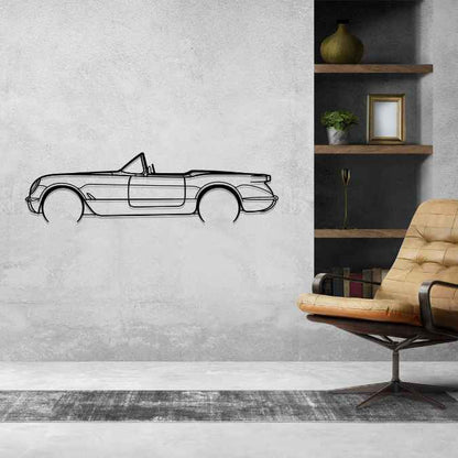 Corvette C1 1954 Detailed Silhouette Metal Wall Art