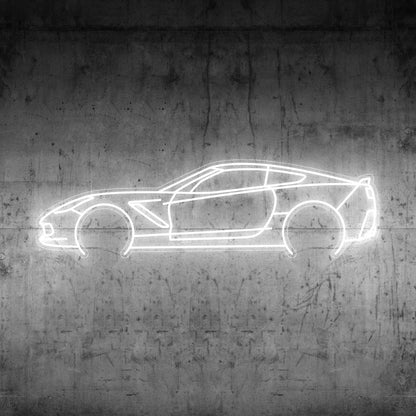 Corvette C7 Neon Silhouette