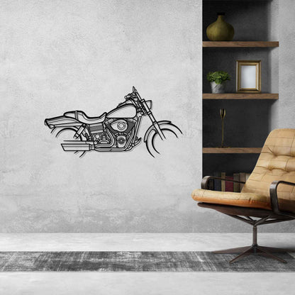 Fat Bob 2010 Silhouette Metal Wall Art