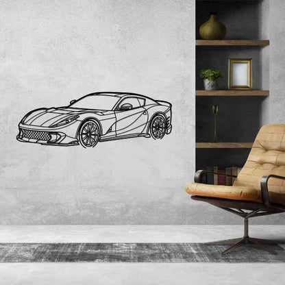 812 Competizione 2023 Angle Silhouette Metal Wall Art