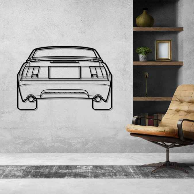 Mustang GT 2001 Back Silhouette Metal Wall Art