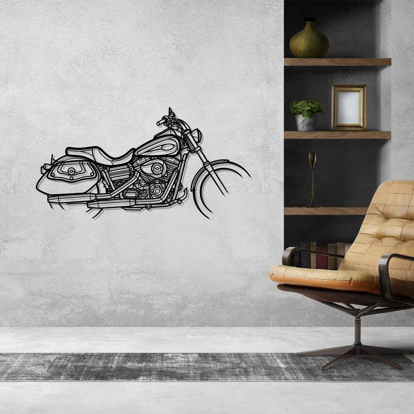 Dyna Low Rider 2008 Silhouette Metal Wall Art