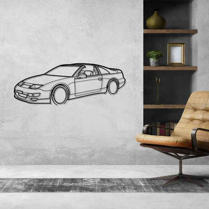 300ZX Z32 1990 Angle Silhouette Metal Wall Art