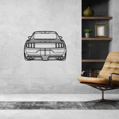 Mustang GT350 Back Silhouette Metal Wall Art