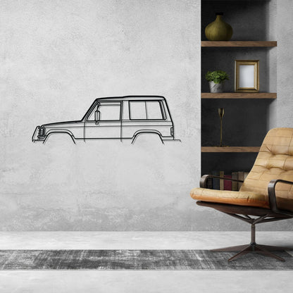 Pajero 1987 Classic Silhouette Metal Wall Art