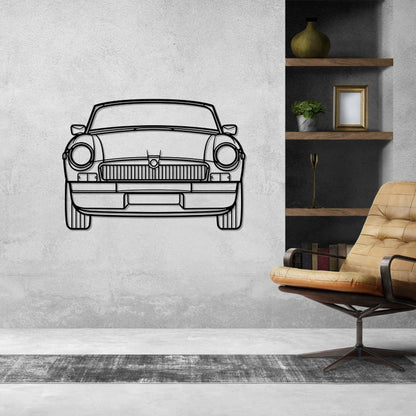 MGB 1978 Front Silhouette Metal Wall Art