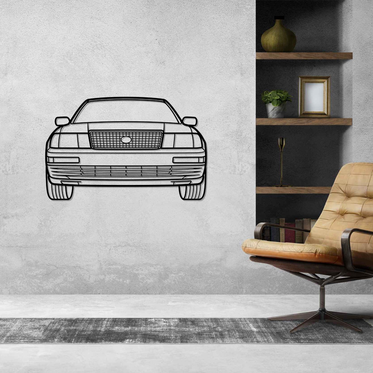 LS400 Front Silhouette Metal Wall Art